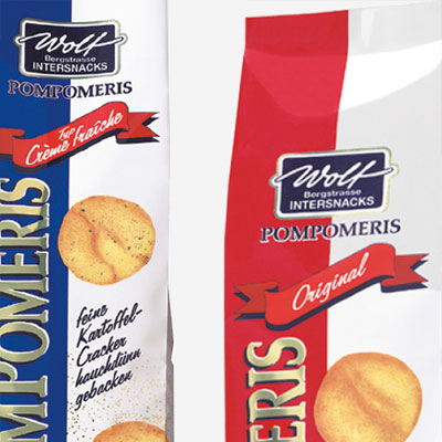 Verpackungsdesign für Premium Kartoffel-Cracker